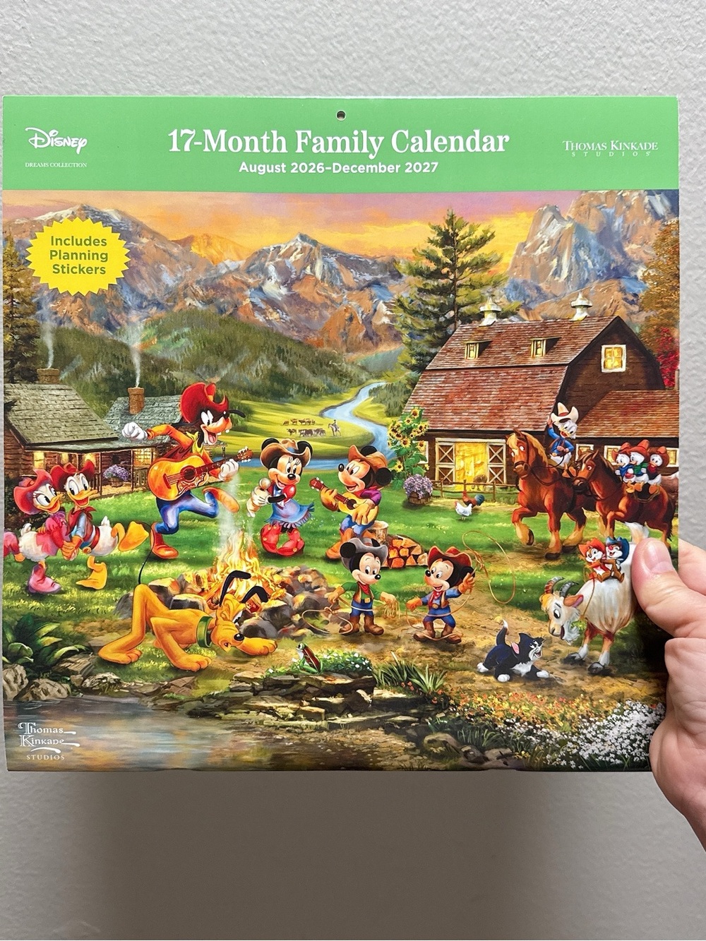 Disney Thomas Kinkade 17-Month Family Calendar - 2026-2027